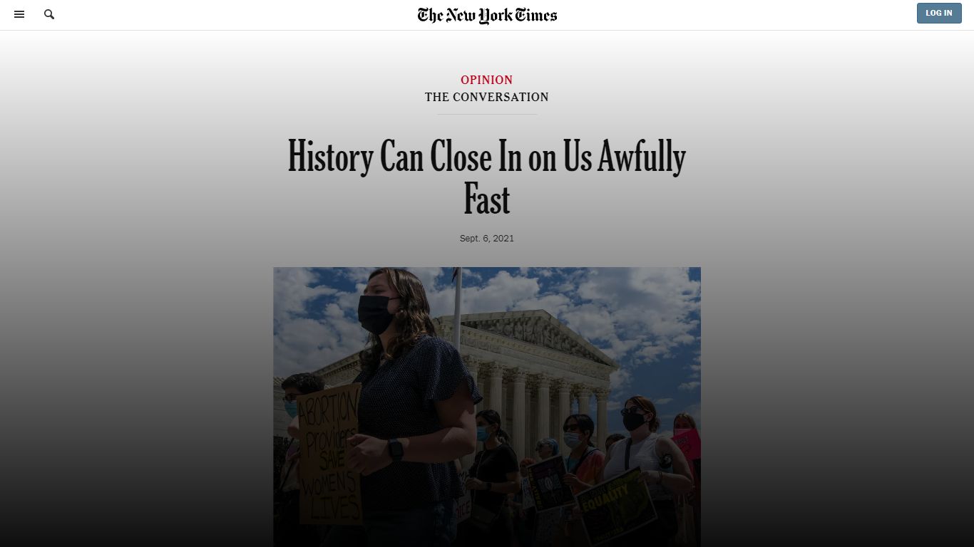 History Can Close In on Us Awfully Fast - The New York Times